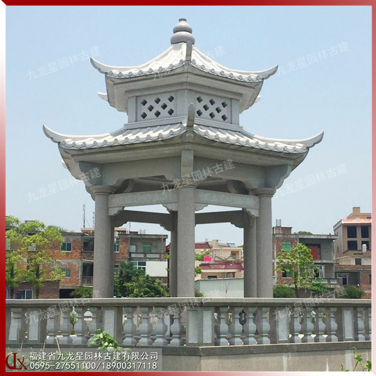 新農村石雕涼亭圖片